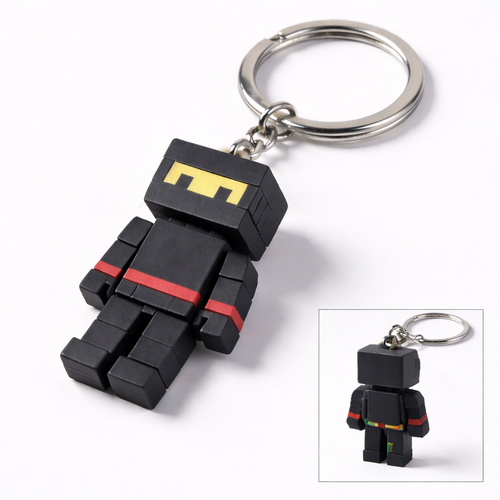 Blocky Ninja Avatar Keychain (Matte Plastic)